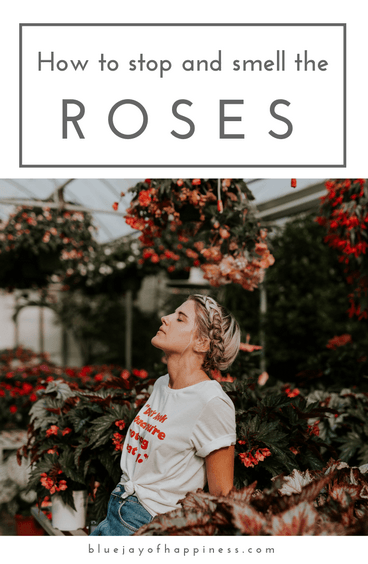 How to stop and smell the roses